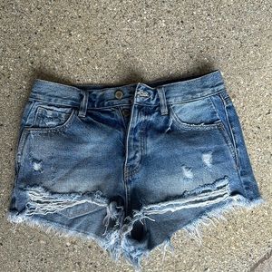 Kan Can high rise Jean shorts